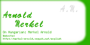 arnold merkel business card